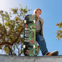Unique Vibrant Watercolor Aloha Tropical Paradise Skateboard