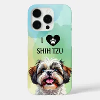 I Love My Shih Tzu Puppy Dog  iPhone 16 Pro Case