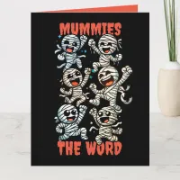 Funny Dancing Mummies the Word Card