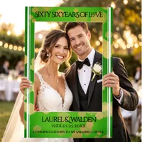 Elegant 66th Titanite Wedding Anniversary Selfie Frame