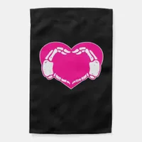 Skeleton Heart Hands Gothic Classic Look Garden Flag