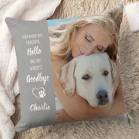 Pet Memorial Personalized Sympathy Poem 2 Photo Throw Pillow