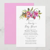 Vintage Pink Peonies Floral Drive By Shower Invitation
