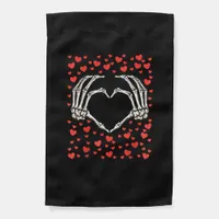 Skeleton Hand Red Heart Birthday Valentines Day  Garden Flag