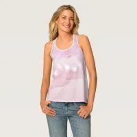 Snow Scene with Ornaments & Pink Tint Snow Womens Tank Top