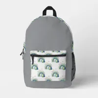Watercolor Rainbow Pattern Printed Backpack