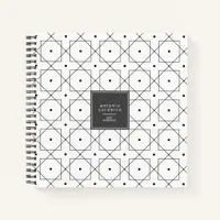 Chic Geometric Pattern Squared Black/White ID799 Notebook