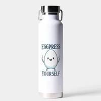 Eggpress Yourself" Funny Pun Water Bottle