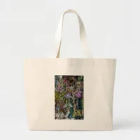 Multi-Color Digital Abstract Large Tote Bag