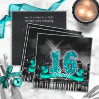 City Lights Sweet Sixteen Teal ID120 Invitation