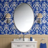 Royal Majesty – Cobalt Blue, Gold, White – Glam Wallpaper