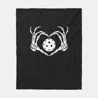 Halloween Pickle Skeleton Heart Hands Fleece Blanket