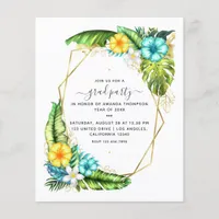 Geometric Aloha Tropical Summer Beach Graduation Flyer