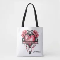 Charmed by Shadows Heart Tote Bag