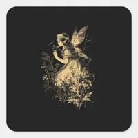 Fairy Grunge Goblincore Cottagecore Fairycore Whim Square Sticker