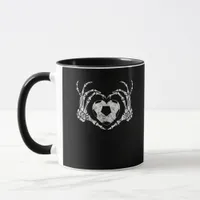 Soccer Heart Skeleton Hand Halloween Costume  Mug