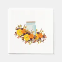 Abstract floral wedding napkins