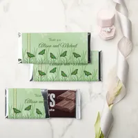 Green butterfly on light green - wedding  hershey bar favors