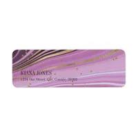 Abstract Agate Wedding V2 Mauve ID827 Label