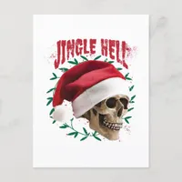 Jingle Hell Skull Postcard