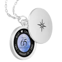 Elegant 65th Blue Sapphire Wedding Anniversary Locket Necklace