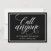 Call Anyone Card | Sketched Calligraphy (Black)