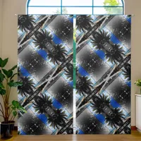 Caribbean Dreaming geometric tiled pattern Blackout Curtains