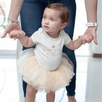 Mama Is My Bestie Gold Heart Baby Bodysuit
