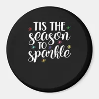 Tis Season To Sparkle Aesthetic Classic Magnet