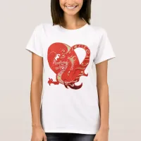 Dragon Heart Valentine Light Colored Women's T-Shirt