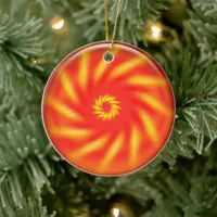 Ornament - Pinwheel inside 3d red ball