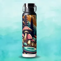 Retro Disc Golf Psychedelic Art Water Bottle