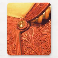 Faux Tooled Leather Saddle Mouse Pad