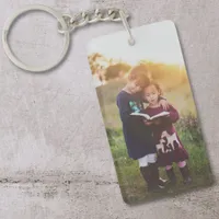 Custom Two Photo Double Sided Acrylic Keychain