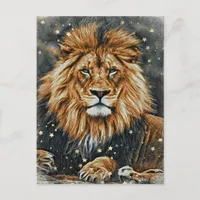 *~* Artsy AP23 Artistic Celestial  BOLD LION Postcard