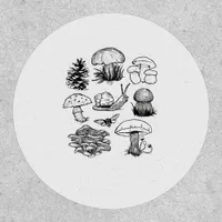 Cottagecore Aesthetic Goblincore Mushroom Snail Patch