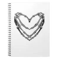 Skeleton Hands Heart Sign Retro Halloween Costume  Notebook