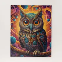 Cosmic Owl of Wisdom Jigsaw Puzzle