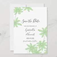 Light Green Daisies Wedding Save the Date