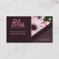 Dark Chocolate Stylish w/ Photo template Business Card