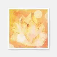 *~*  Faux Citrine Crystal Healing Energy Chakra Napkins