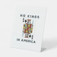 No Kings In America We The People Political Creati Pedestal Sign