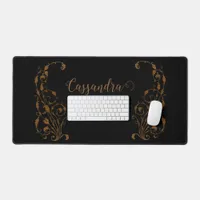 Elegant, Vintage, Victorian Steampunk Personalized Desk Mat