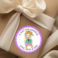 Cute Little Females Elf To and From Gift Tag