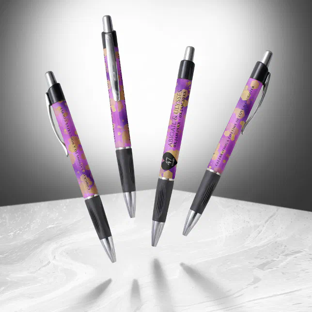 Elegant 47th Amethyst Wedding Anniversary Pen