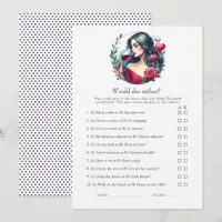 Would She Rather Drunk in Love Bridal Shower Game Invitation