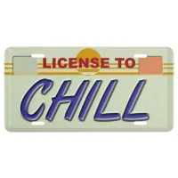 License to Chill License Plate