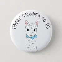 Great Grandpa To Be with Blue Bow Button