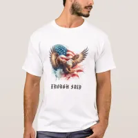 *~* AP16 - American Flag Bald EAGLE USA Artsy T-Shirt