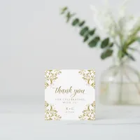 Elegant Gold Wedding Luxury Vintage Favor Cards